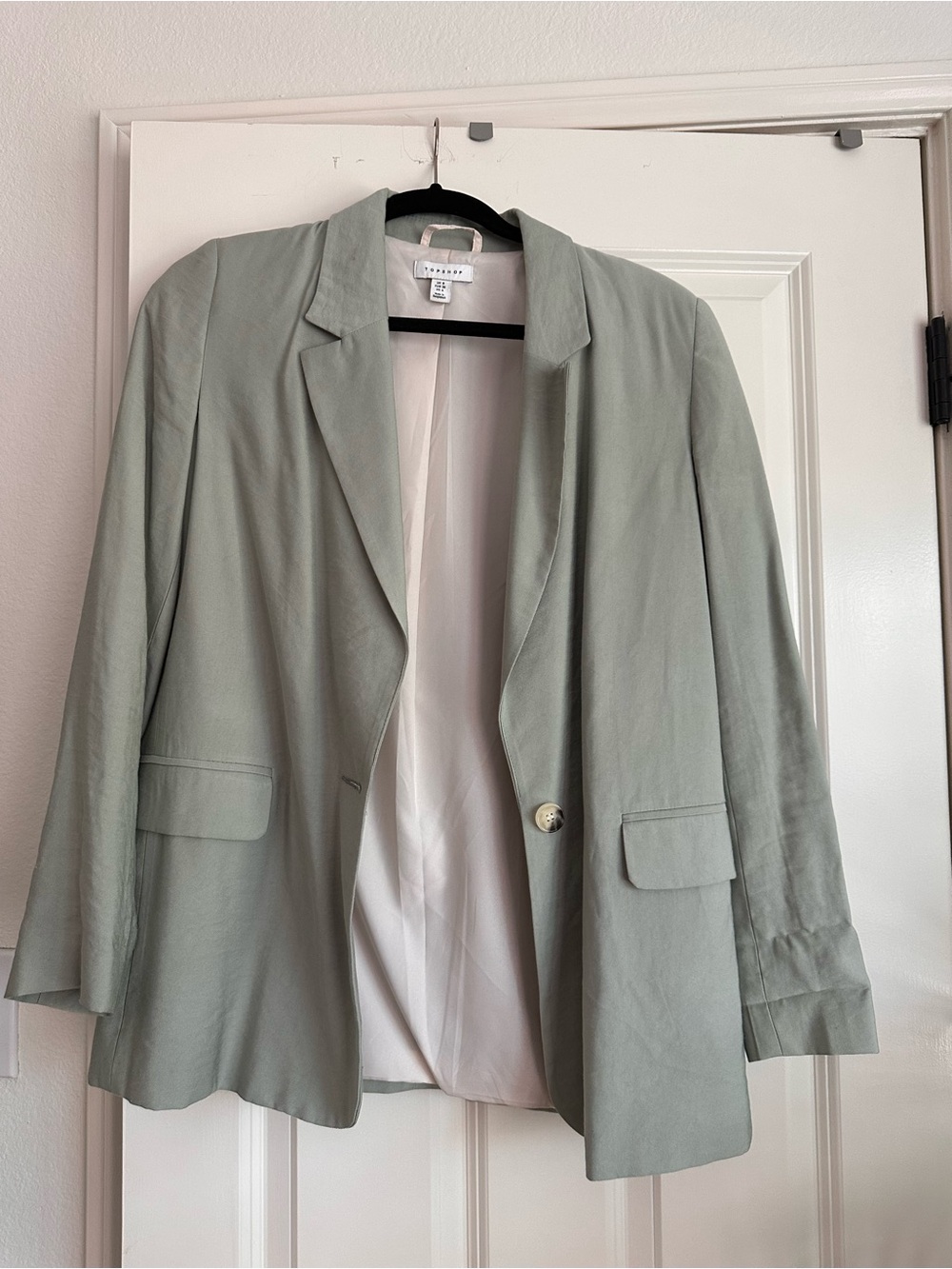 Topshop Light Green Blazer (Size 4)